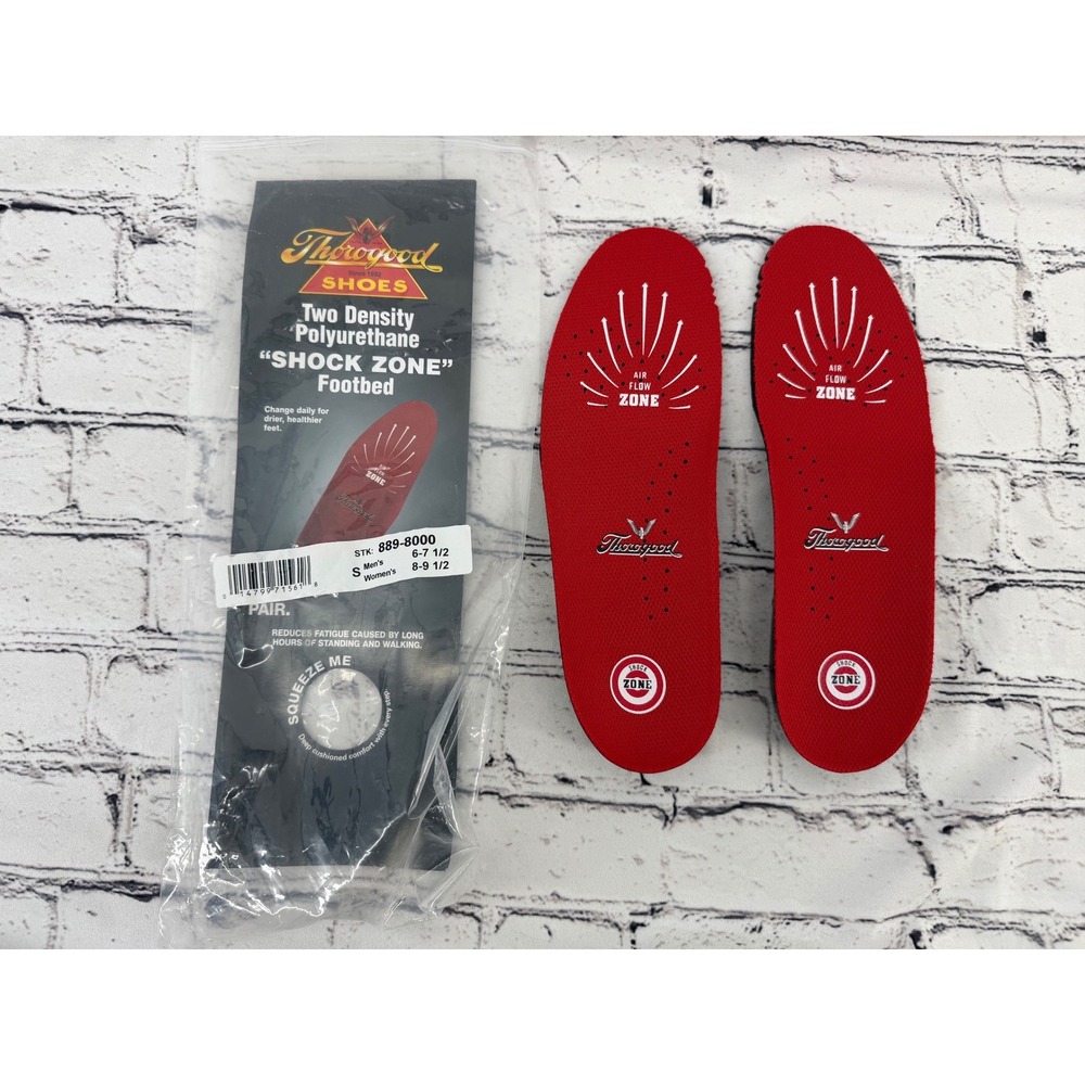 NEW Thorogood Shock Zone Footbed Two Density Polyurethane Insoles Small